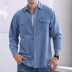 Mùa hè mỏng nam áo khoác denim trung niên kích thước lớn áo khoác giản dị dài tay quần áo rộng làm việc chống nắng quần áo - Áo khoác đôi Áo khoác đôi