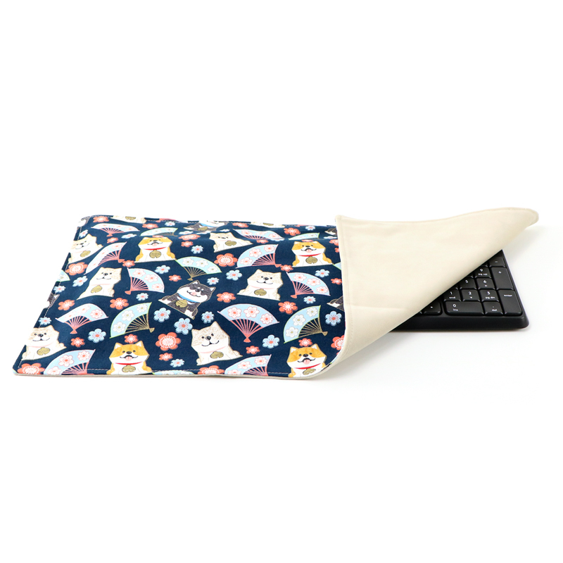 Round Fan Shiba Inu Keyboard Dust Cover Cloth Universal Dust-Blocking Cover for Desktop Computer Mechanical Keyboard Dust Cloth