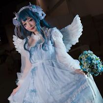 Lolita Angel Wings Cane Devil Can Be Worthy Of Love God Music Badge Angel Street Hands As Props Feather Cos