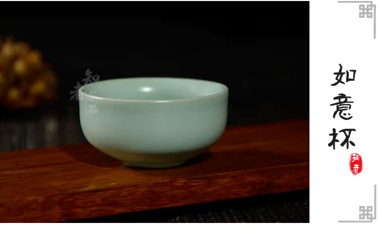汝 tách trà zen cốc gốm men ấm trà tách trà kung fu đặt mảnh 茗 tách ưu đãi đặc biệt - Trà sứ bộ tách trà đẹp