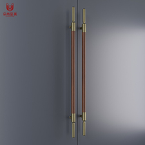 European-style glass door handle stainless steel villa hotel KTV box store double-open push-pull solid wood door handle