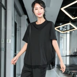 Одежда для йоги для спортзала, спортивная футболка с коротким рукавом для тренировок, большой размер, для бега, оверсайз, короткий рукав