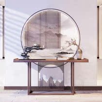 New Chinese GENGUAN CABINET MODERN BRIEF LIVING ROOM END VIEW TABLE PARTITION CABINET DECORATION CABINET DOOR HALL FOR TABLE SOLID WOOD STRIP DESK