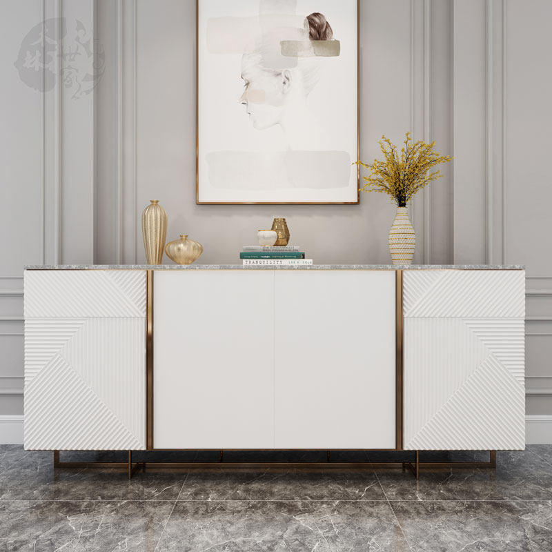 Modern Chinese-style solid wood porch cabinet minimalist living room decoration cabinet hallway partition cabinet hotel homestay dining cabinet customization