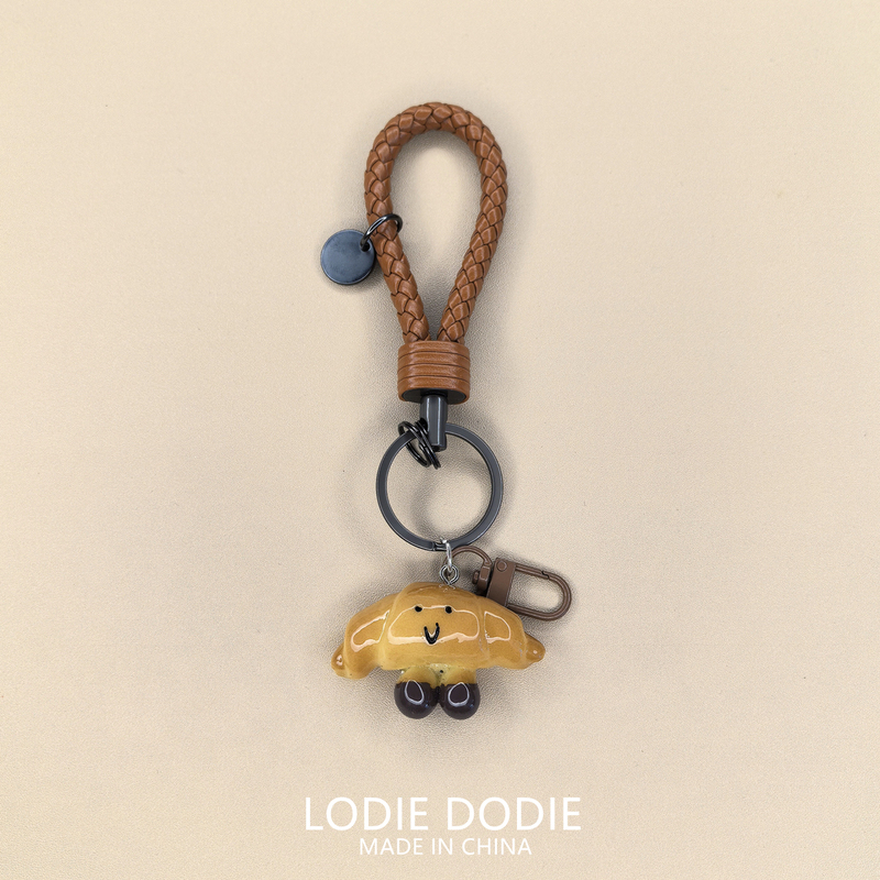 Original ins Cartoon Bag Pendant Alkaline Bread Keychain Hand Strap Doll Ornament Cute Couple High-End Feel