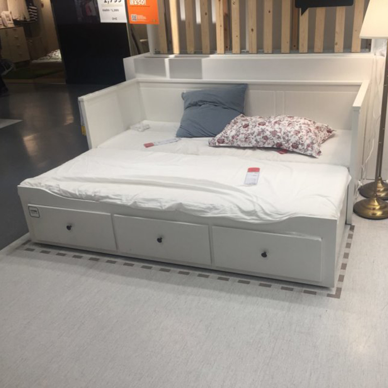 Bán giường ngày khung gỗ rắn sinh hoạt IKEA Shopping Hannis với 3 ngăn kéo sofa giường đôi - Ghế sô pha sofa phòng khách giá rẻ