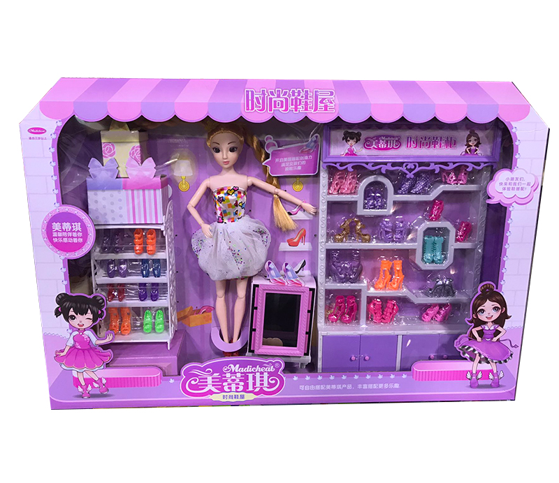 Cửa hàng thời trang nhỏ bé Medici Shoebox Girl Princess Makeover Dressing Doll Set Children House Đồ chơi - Búp bê / Phụ kiện mua búp bê và phụ kiện