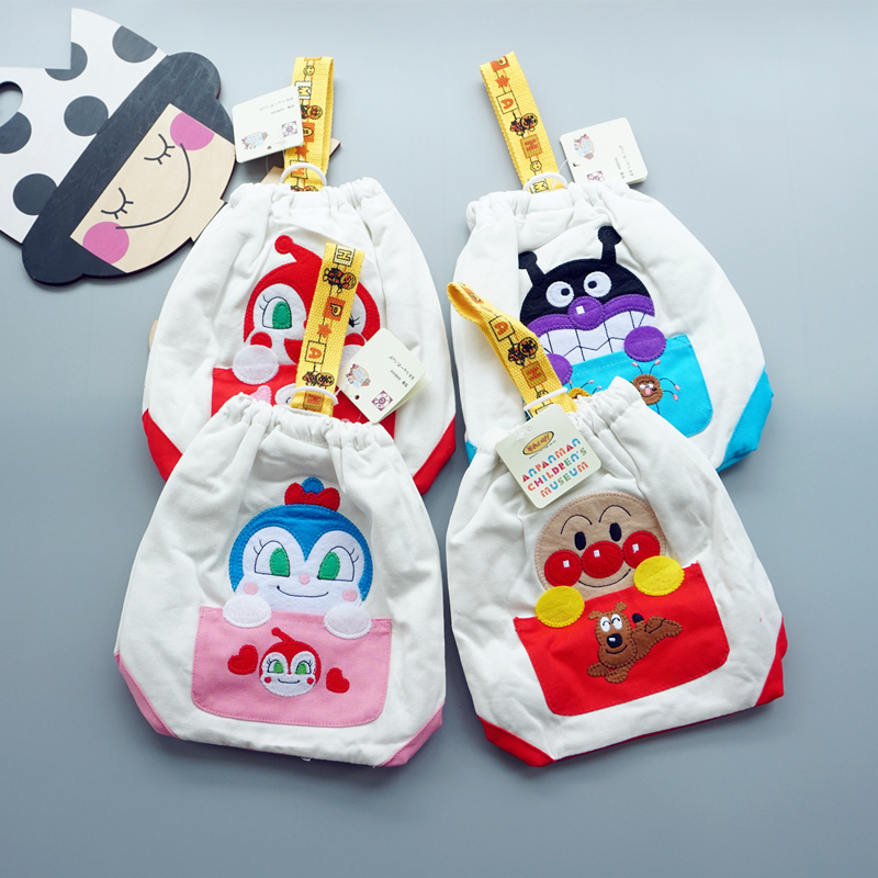 Japanese super baby bottle warm bag Baby snack storage bag Baby car hanging bag cart canvas bag drawstring mouth