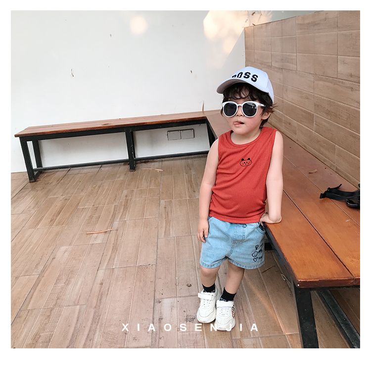 Quần áo trẻ em Komori quần short denim 2019 hè nam mới bé năm quần trẻ em quần ngố hoang dã - Quần jean quần lót trẻ em