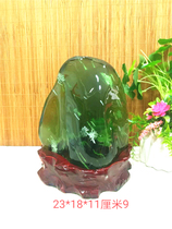 Natural crystal glaze beautiful crystal clear clear Stone natural ornamental stone green stone ornaments collection