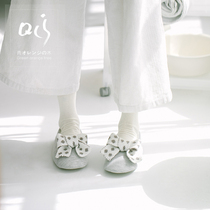 Lunar shoes autumn production after bag with breathable maternity shoes spring and autumn Huai thin soft sole maternity shoes thick end moon slippers