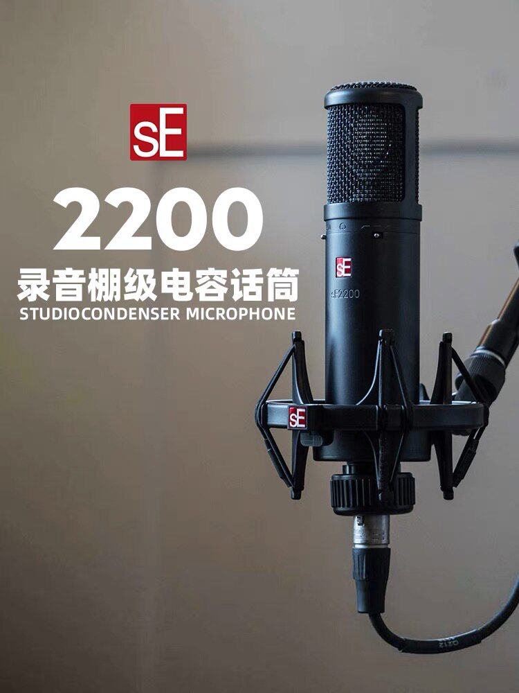 SE 2200 Professional sound recording Large Zhenfilm Man Sound capacitor microphone Live K song soundtrack microphone Shunfeng