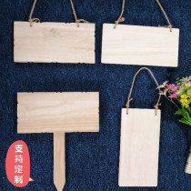 Blank listing handwritten painting wooden carving wooden house plate Welcome Card dormitory decoration custom brand custom made