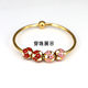 Wearable 3D hard gold gold transfer bead bracelet open glossy round bead thread bracelet ສາຍແຂນລູກປັດ