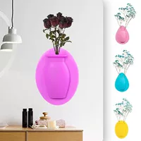 Silicone Sticky Wall Plant Vases Container Decorations