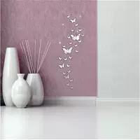 3D Mirrors Butterfly Wall Stickers Decal Wall Art Removable