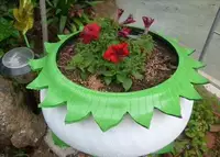 Кремовый белый цветочный горшок