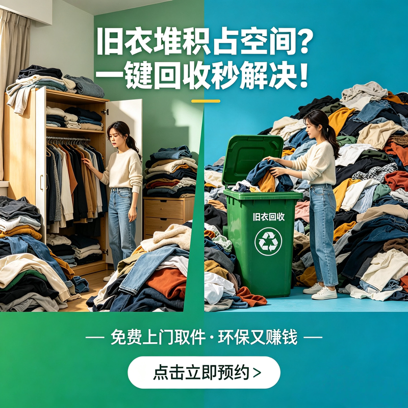 Seasonal Clothing Recycling Door-To-Door Service: Old Clothes, Old Shoes, and Plush Toys Recycling and Resale