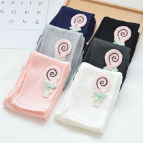 2020 girls leggings spring and autumn new childrens clothing Korean version childrens cartoon elastic pencil pants baby foreign pants