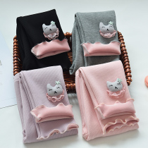 Girls leggings winter fleece thickened winter clothes new childrens warm baby cartoon pants female treasure long pants
