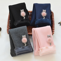 Girls plus velvet leggings childrens new cotton outer wear warm cotton pants little girl baby autumn and winter foreign pants