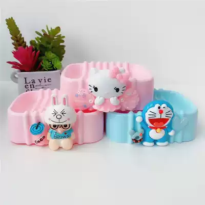 Cartoon home dressing room drain soap box creative cute bathroom soap box Korean pink soap box