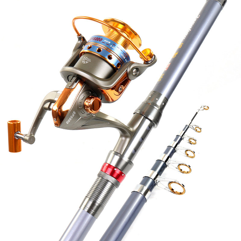 Metal fishing reel sea rod bare rod fishing rod sea rod sea rod set special price carbon super hard sea fishing rod long shot single rod