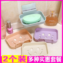 Creative soap box bathroom face soap box wall-mounted non-perforated laundry soap box drain toilet soap box rack large