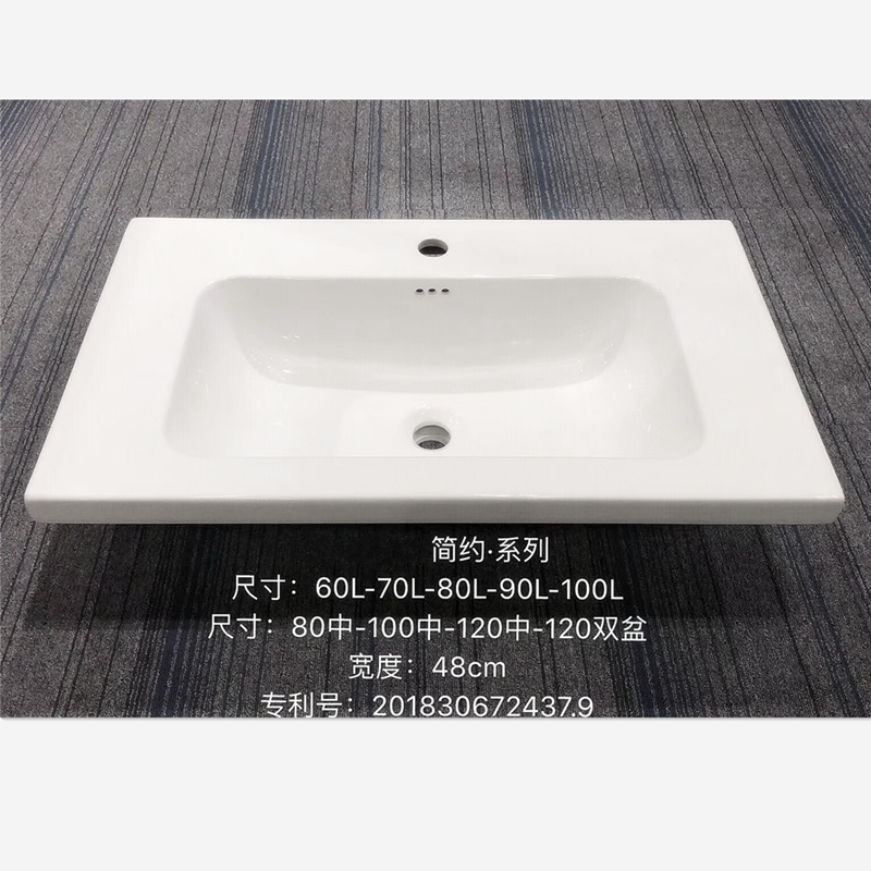 New Minimalist Monoceramic Washbasin Terrace Basin Integrated Makeup Room Washbasin Terrace Basin Bath Cabinet Basin Washbasin Wash Basin