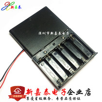 Spot No. 5 6 sections with cover with switch red and black wire battery box AA * 6 Battery Box 9v No. 5 six sections