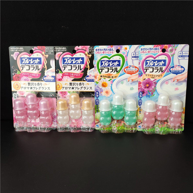 Japan Small Forest Pharmacy Toilet Blooming small Bear toilet Toilet Cleaning Agent Small Flower Deodorant Gel Petal Aromatic Cleanser