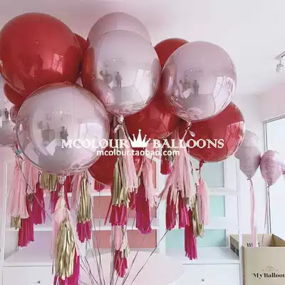 4D imported round aluminum foil aluminum film big balloon wedding birthday party layout decoration mirror magic ball photo