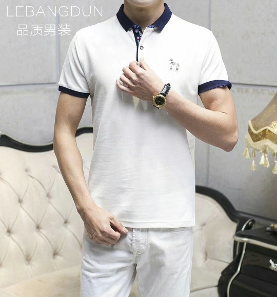 Chất lượng cao cotton ngắn tay áo thun nam ve áo thêu áo thun rộng kích thước áo polo dài tay áo sơ mi áo thun nam có cổ lacoste