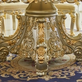 Европейский стиль мраморный круглый обеденный стол натуральный мраморный круглый столик домохозяйство дубовое столовое столовое обеденное кресло Комбинация роскошь