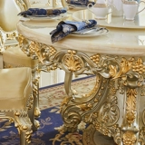 Европейский стиль мраморный круглый обеденный стол натуральный мраморный круглый столик домохозяйство дубовое столовое столовое обеденное кресло Комбинация роскошь