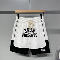 Net Red Printed Shorts Male Summer Tide Cards Loos Ultra Fire Port Wind 100 Hitch Sports Pants Casual 50% Pants