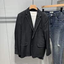 Collection of Ming Line suits jacket Male fall Chauer port Wind relaxation BF Lazy Wind Tide 100 Huppie Handsome Casual West Suit