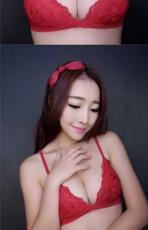 Đồ lót ren không viền siêu mỏng phổ biến Đồ lót gợi cảm Girly thoải mái thêu liền mạch áo ngực
