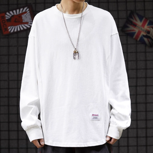 Оригинальный цветной базовый приятный телу однотонный брендовый лонгслив в стиле хип-хоп