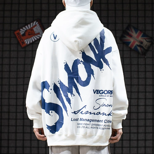 Трендовая флисовая толстовка с капюшоном, парная одежда для влюбленных, куртка, европейский стиль, оверсайз