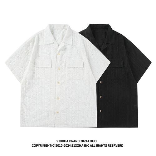 Небольшая дизайнерская летняя дышащая трикотажная рубашка в стиле хип-хоп для влюбленных, в американском стиле, тренд сезона