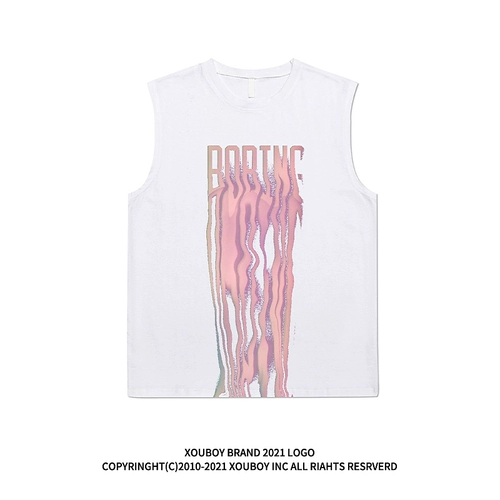 Брендовая летняя футболка в стиле хип-хоп без рукавов, спортивный жилет для спортзала, в американском стиле, оверсайз