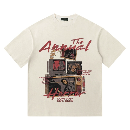 Футболка в стиле хип-хоп для влюбленных, в американском стиле, короткий рукав, оверсайз