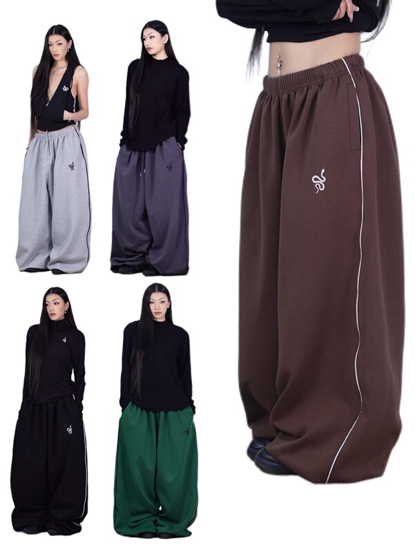 American-Style Original Elastic Waist Street Style Versatile Casual Dance Pants Retro All-Season Sports Hip-Hop Jazz Sweatpants