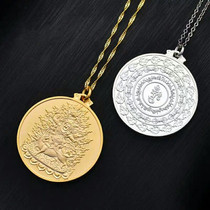S999 Pure Silver Diamond Armour Mantra Wheel Pendant for men and women Pure Copper Gold Plated gold Angry Lotus Master Buddha