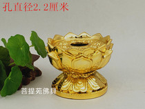  Hand-cranked rotary sutra wheel base Tibetan Buddhist supplies Gold-plated eight auspicious rotary sutra cylinder Lotus seat trumpet