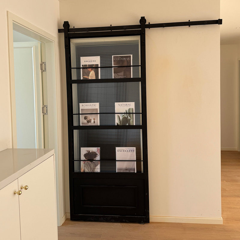 French-Style Vintage Bookshelf Door, Glass Barn Door, Hanging Track Sliding Door, Kitchen Bathroom Door, Bathroom Door, Toilet Sliding Door French-Style Vintage Bookshelf Door, Glass Barn Door, Hanging Track Sliding Door, Kitchen Bathroom Door, Bathroom Door, Toilet Sliding Door