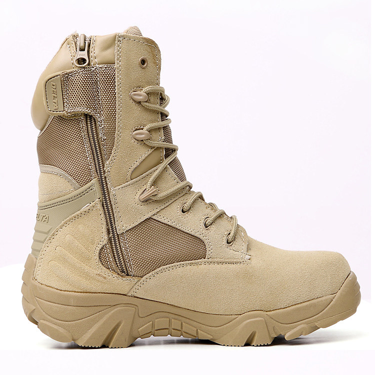 Spring Autumn Delta High Cylinder Martin Boots Waterproof Mountaineering Boots Men Special Soldiers Real Leather Combat Boots Tactical Boots Desert Boots