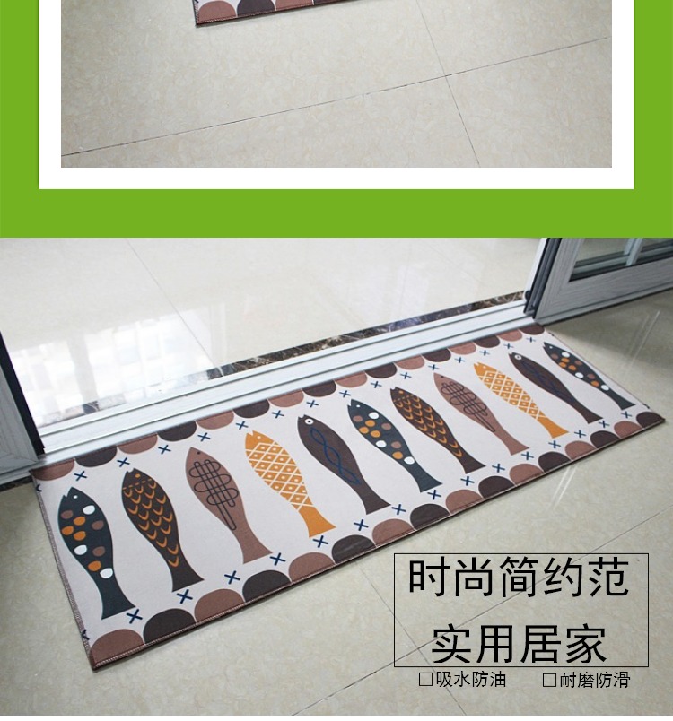Chống trơn trượt dầu thảm bếp bếp thấm thảm thảm thảm dân cư bếp kéo dài pad trượt pad phòng ngủ - Thảm sàn xốp nền nhà