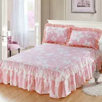 Cotton bed bed bed đơn mảnh ren giường đơn giản cotton bed bed ba mảnh bốn mảnh vườn giường giường váy giường